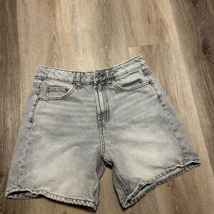 Zara Gray Jean Shorts Vintage High-Waisted